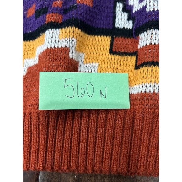 Vintage MCII Southwest Style Geometric Pattern Mock Neck Sweater Sz Medium - Picture 8 of 9
